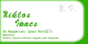 miklos ipacs business card